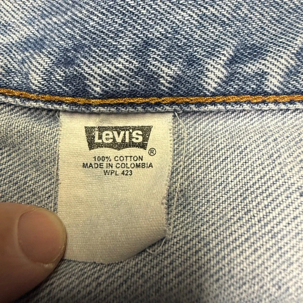 Vtg Levi's 501 Straight Leg Jeans Men 40x30 Light Wash Blue Button Fly Y2K